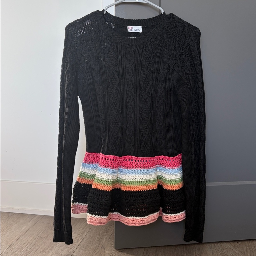 RED Valentino Black fit and flare Sweater in S
